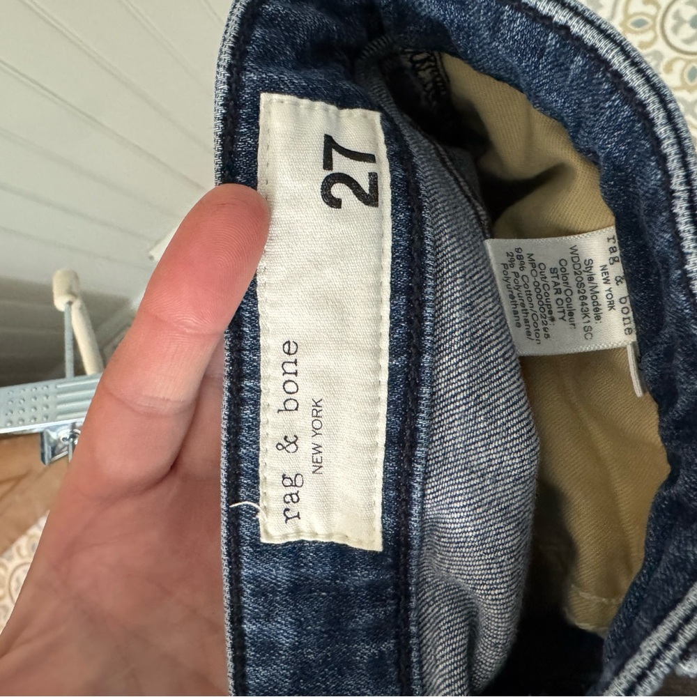 RAG & BONE Dre Low Rise Slim Boyfriend Crop Jeans Size 27 - Picture 5 of 7